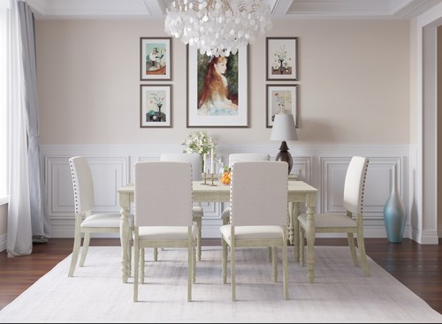 Piece dining set antique - 7-piece,